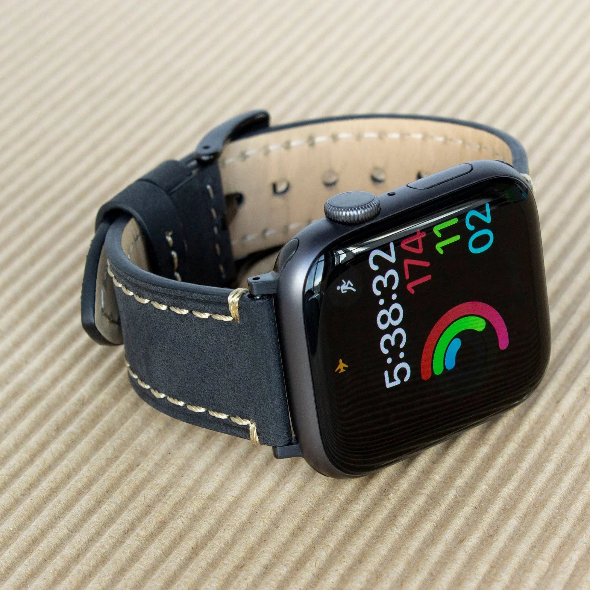Torrii Watch 49/46/45/44 Mm Strap - Black Leather - Tashqila Torrii Watch 49/46/45/44 Mm Strap - Black Leather - Tashqila